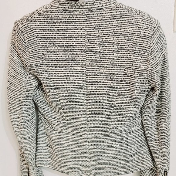 H&M Blazer Women Size 6 Black White Cotton - Picture 3 of 3